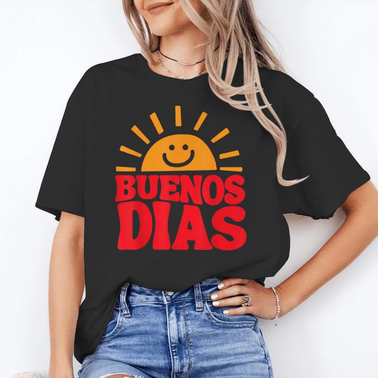 Cute Bilingual Spanish Teacher Buenos Dias Sunshine Women's T-Shirt