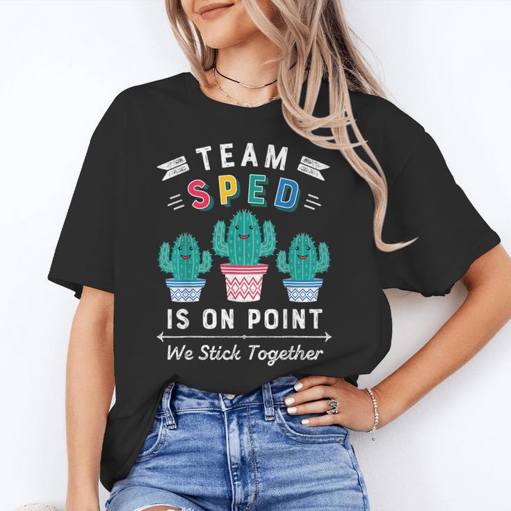 Cute SPED Teacher Special Education Cactus SPED Teacher Women's T-Shirt