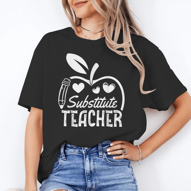 Cute Substitute Teacher Appreciation Men Women Women's T-Shirt