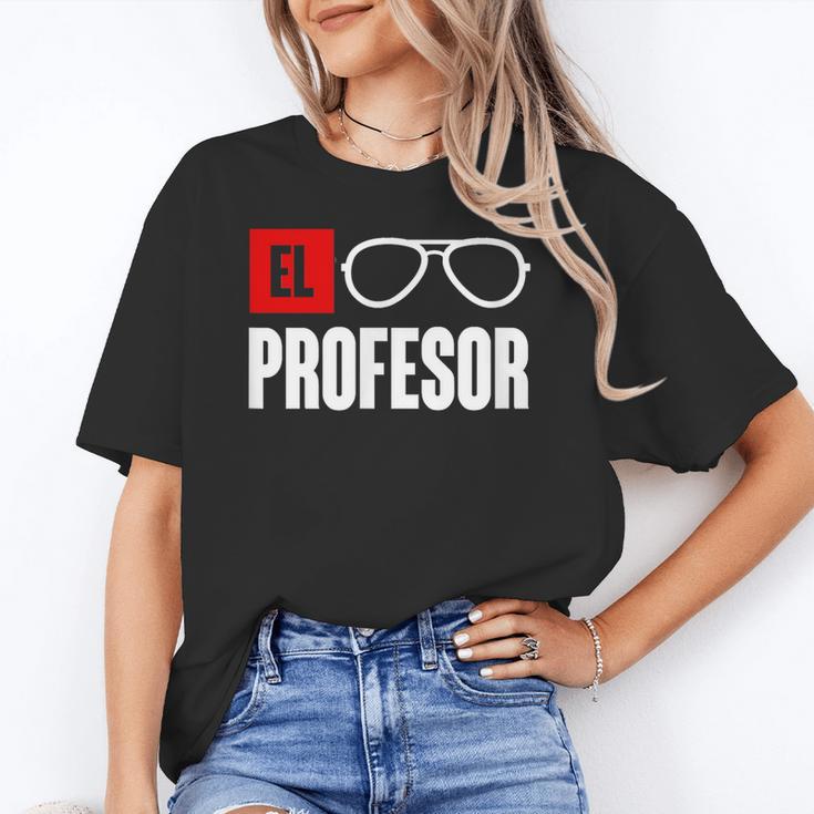 El Professor Money Costume Profesor Glasses Men Teacher Gift Women's T-Shirt