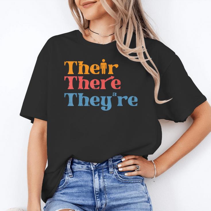 English Teacher Their There Theyre Grammar Men Women Women's T-Shirt