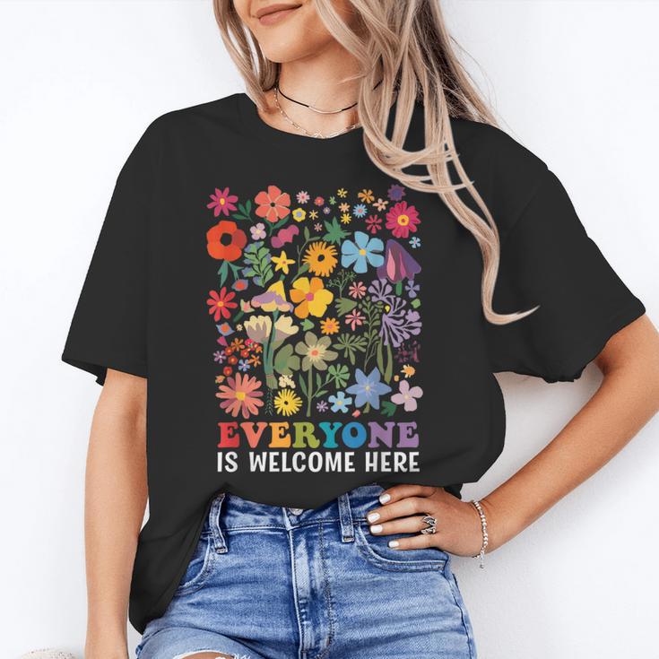 Everyone Is Welcome Here Tshirt Idaho Teacher Support Retro Women's T-Shirt