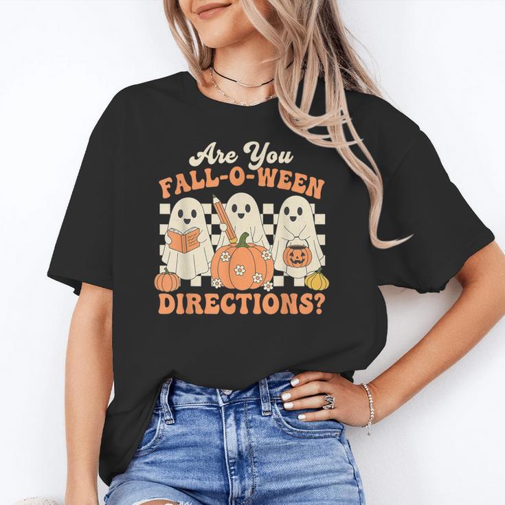 Are You Fall O Ween Directions Halloween Teacher Women's T-Shirt