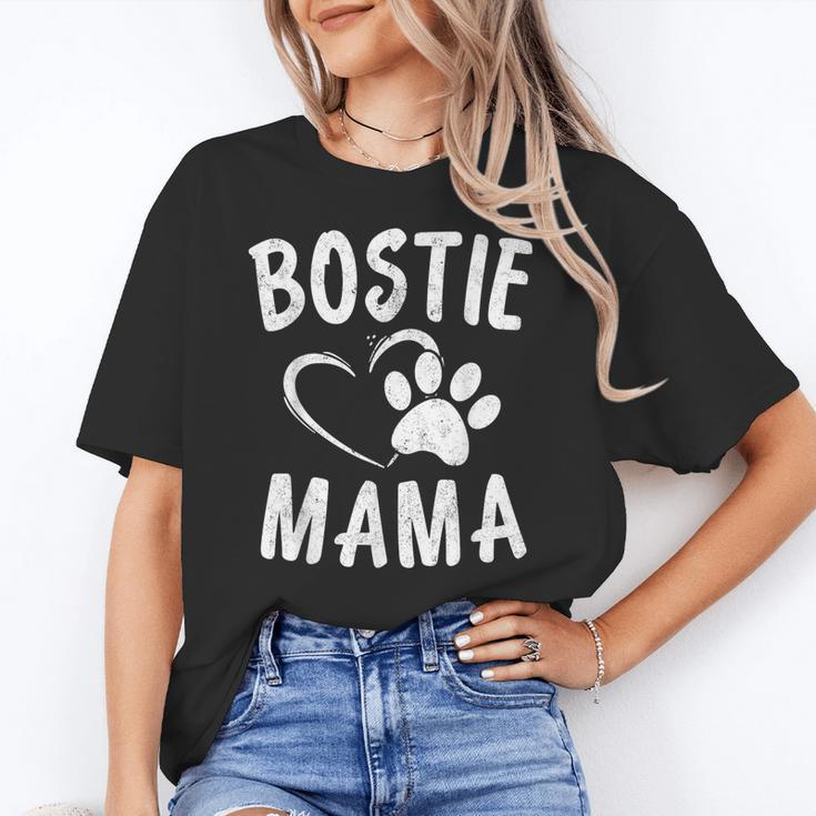 Fun Bostie Mama Dog Lover Apparel Boston Terrier Mom Women's T-Shirt