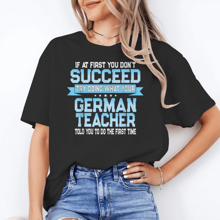 Fun German Teacher Appreciation Language Class Saying Women's T-Shirt