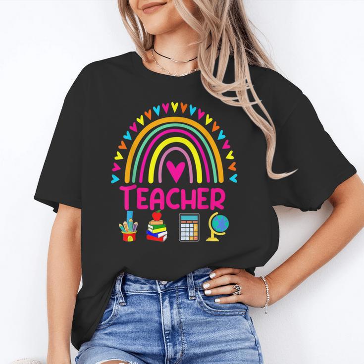 Future Kids Career Teacher Rainbow Boy Girl Graduations Women's T-Shirt