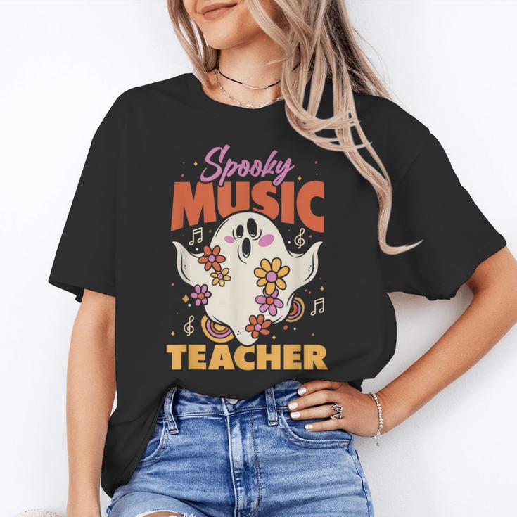 Groovy Faboolous Spooky Music Teacher Halloween Men Women Women's T-Shirt