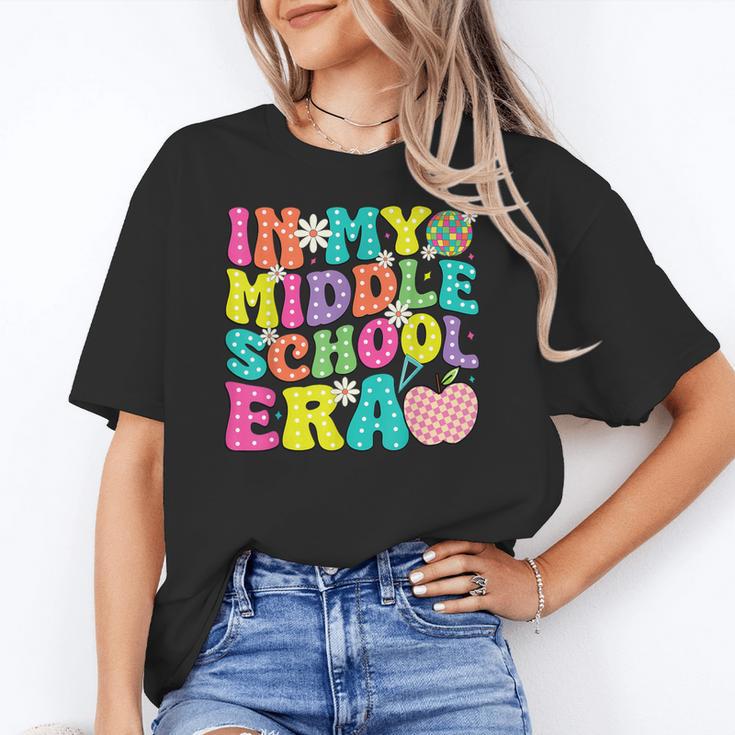 Groovy In My Middle School Era Back To School Teacher Women's T-Shirt
