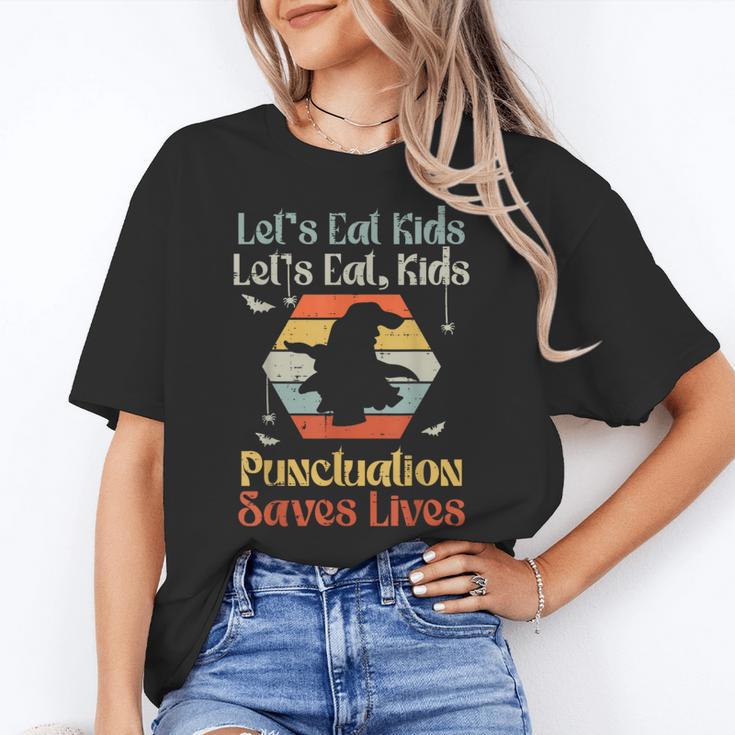 Halloween Lets Eat Kids English Teacher Costume Women Women's T-Shirt