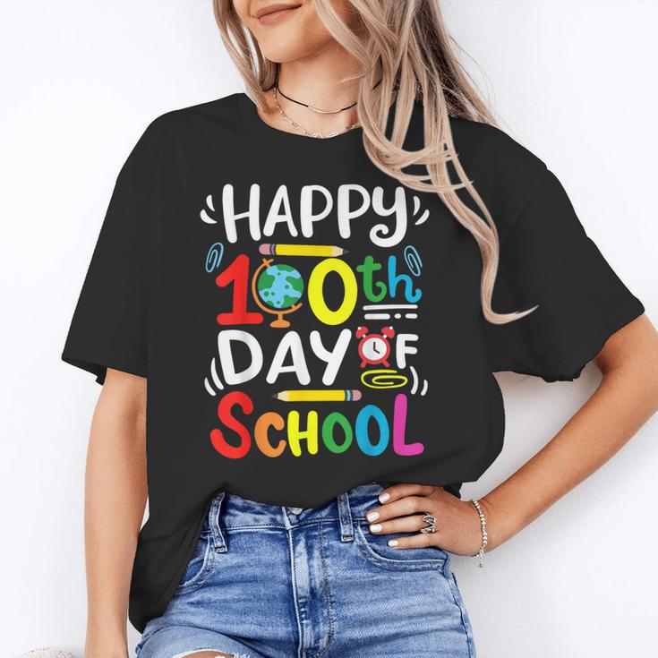 Happy 100th Day Of School 100 Days Of School Teacher Student Women's T-Shirt