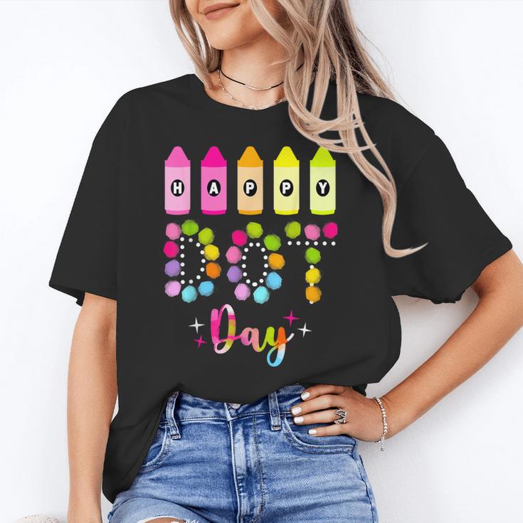 Happy Dot Day 2025 Teacher Kids Girls Colorful Polka Dot Day Women's T-Shirt