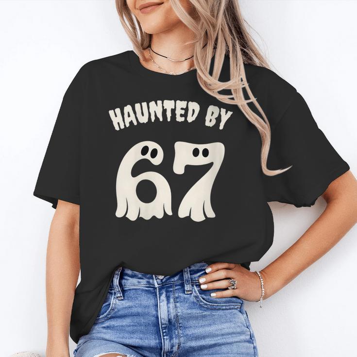 Haunted By 67 Teacher Halloween 6 7 Shirt Women's T-Shirt
