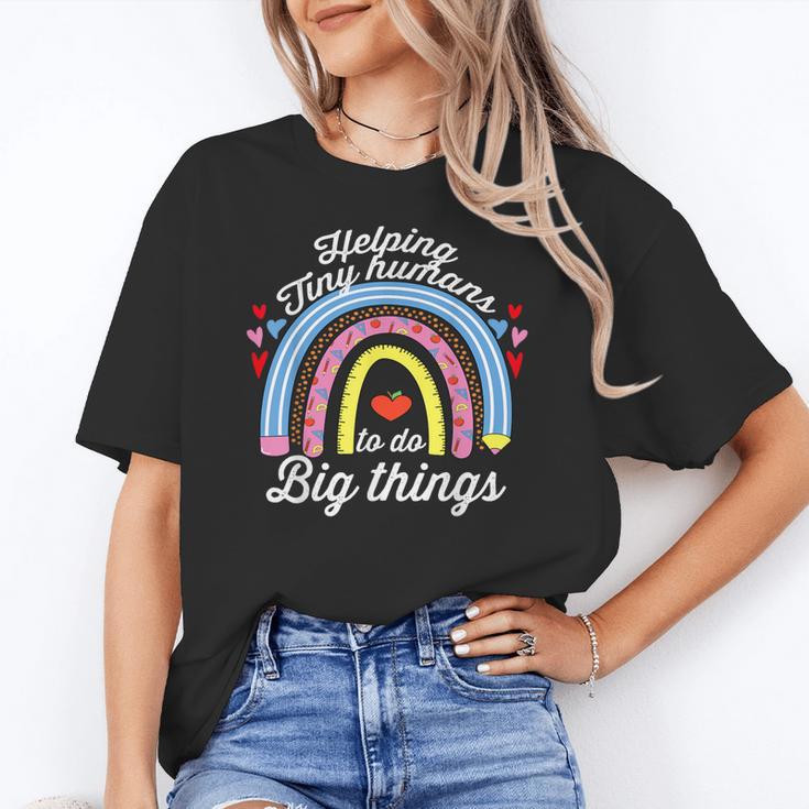 Helping Tiny Humans To Do Big Things Teacher Women Women's T-Shirt