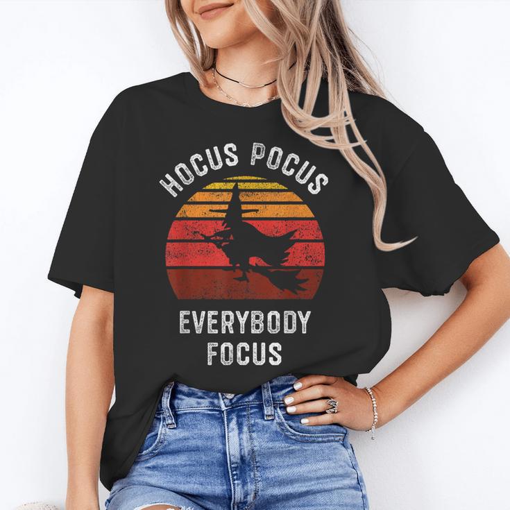 Hocus Pocus Everybody Focus Witch Halloween Teacher Women Women's T-Shirt