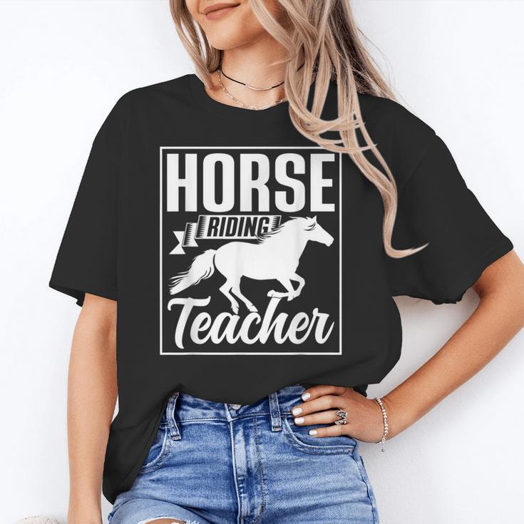 Horse Riding Teacher Rider Lover Equestrian Men Women Kids Women's T-Shirt