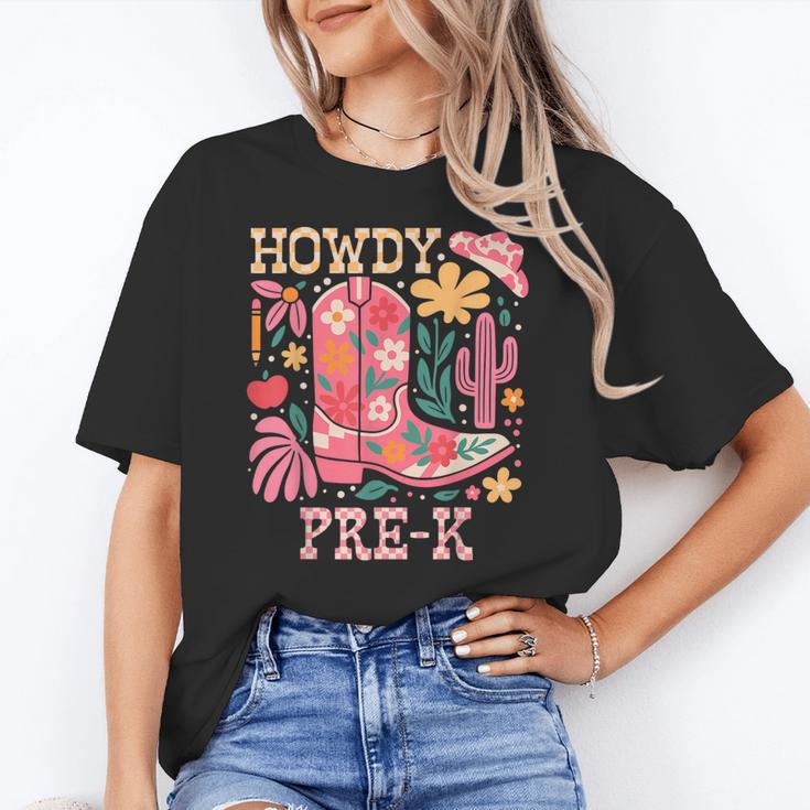 Howdy Pre-K Cowgirls Teacher Back To School Women's T-Shirt