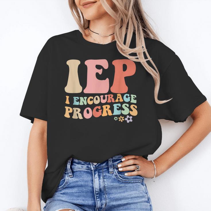 IEP I Encourage Progress Special Education Teacher Graphics Women's T-Shirt