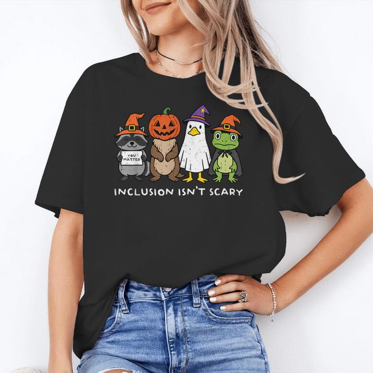 Inclusion Isn't Scary SLP Halloween Sped Teacher Animal Women's T-Shirt