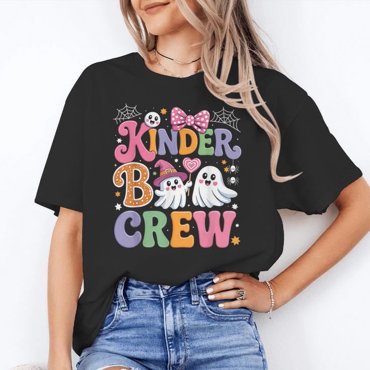 Kinder Boo Crew Kindergarten Teacher Student Halloween Women's T-Shirt