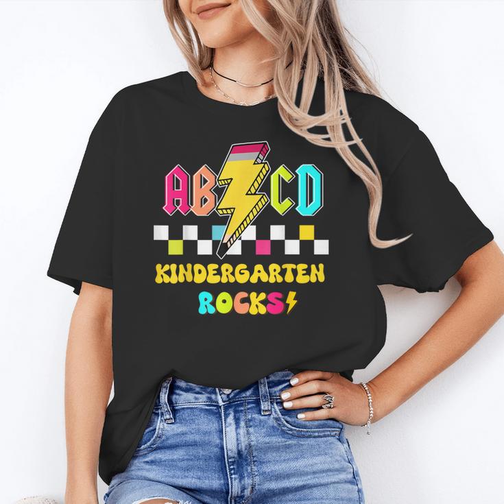 Kindergarten ABCD Rocks Teacher Student Back To School Women's T-Shirt