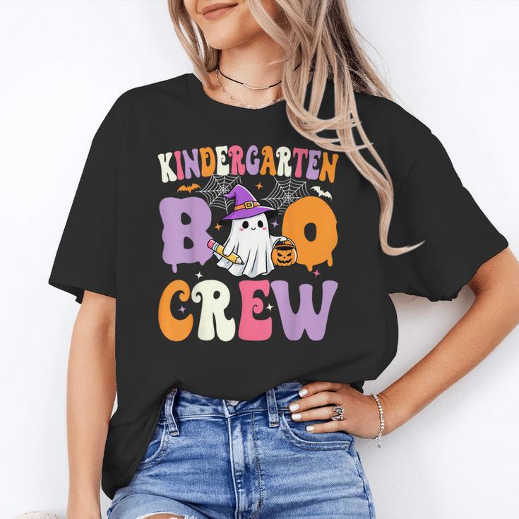 Kindergarten Boo Crew Spooky Kindergarten Halloween Teacher Women's T-Shirt