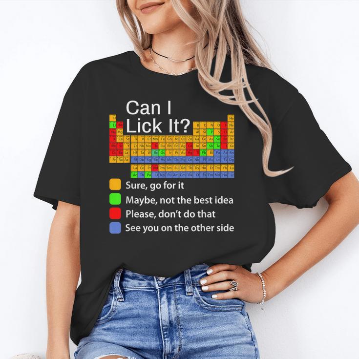 Can I Lick It Periodic Table Chemistry Teachers Women's T-Shirt