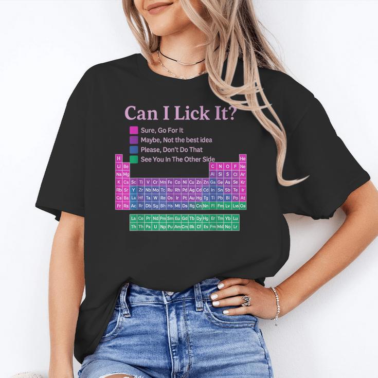 Can I Lick It Periodic Table Teacher Student Kids Women's T-Shirt