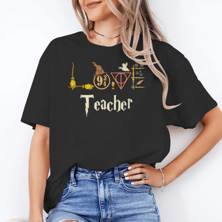 Love Teacher Wizards Back To School Halloween Women's T-Shirt