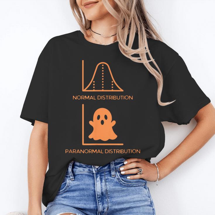 Math Statistics Normal Paranormal Distribution Teacher Women's T-Shirt