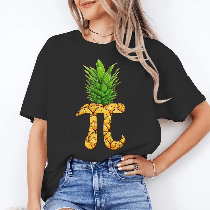 Math Teacher Hawaiian Shirts Pineapple Pi Day Symbol Women's T-Shirt