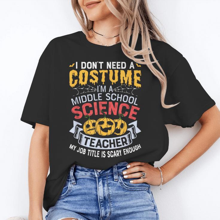 Middle School Science Teacher Halloween Costume For Men Women Women's T-Shirt