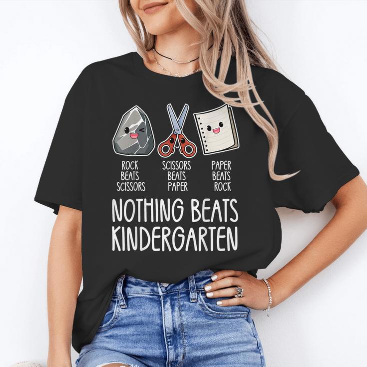 Nothing Beats Kindergarten Back To School Kid Teacher Women's T-Shirt