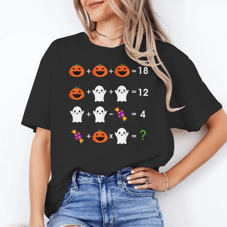 Order Of Operations Halloween Quiz Math Teacher For Men Women Kids Women's T-Shirt