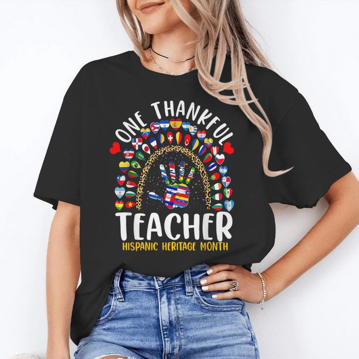 Hispanic Heritage Month One Thankful Teacher Rainbow Women's T-Shirt