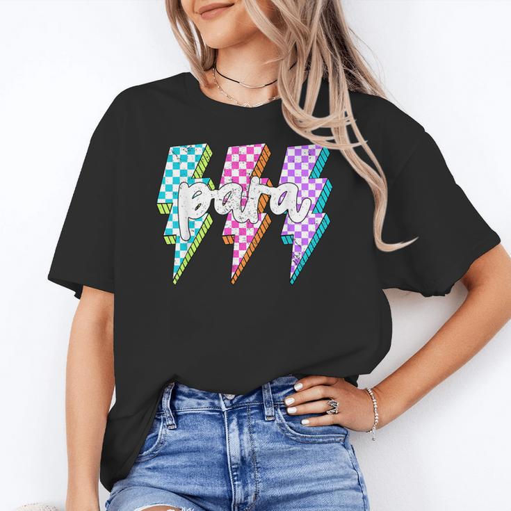 Para Squad Paraprofessional Teacher Lightning Bolt Women's T-Shirt