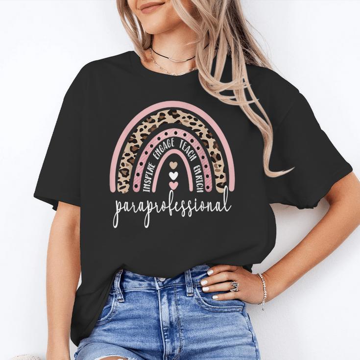 Paraprofessional Rainbow Para Teacher Parapro Women's T-Shirt