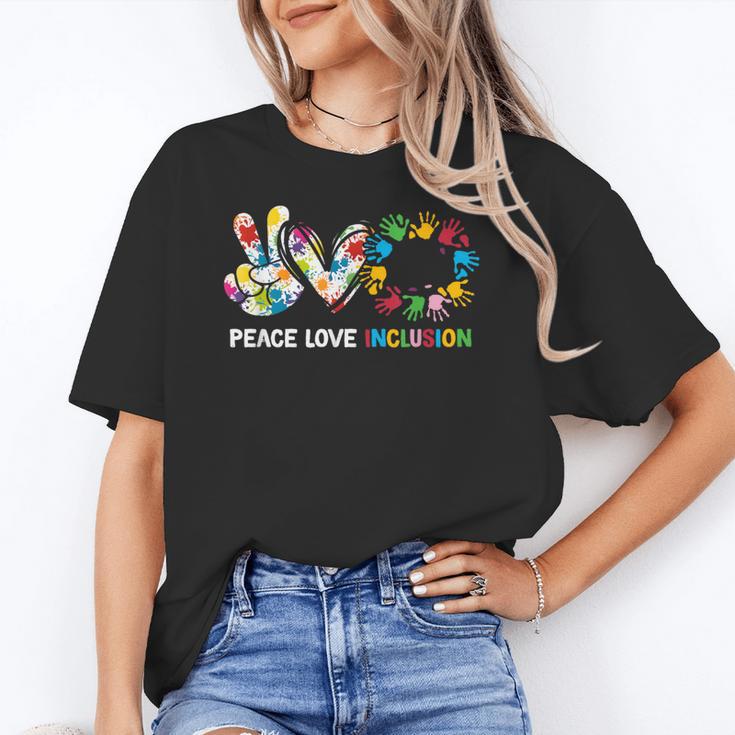 Peace Love Inclusion Sped Squad Special-Ed Teacher Daycare Women's T-Shirt