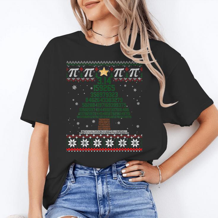 Pi Tree Christmas Math Teacher Ugly Sweater Men Women Kids Women's T-Shirt