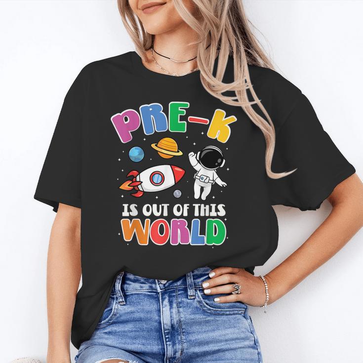 Pre-K Student Teacher Astronaut Space Back To School Women's T-Shirt