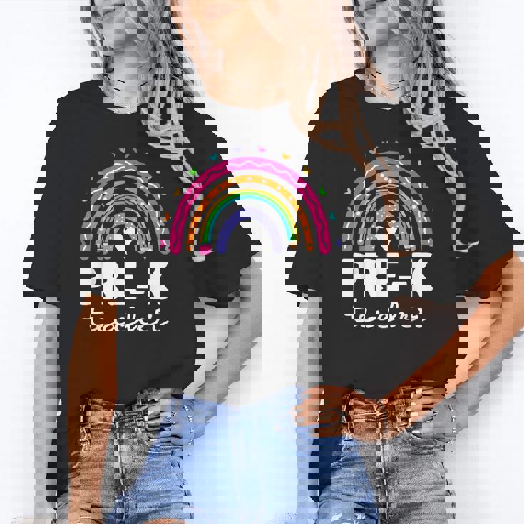 Pre-K Teacher Cute Pre Kindergarten For Teachers Rainbow For Men Women Kids Women&#x27;s T-Shirt