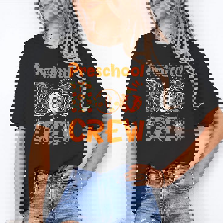 Preschool Boo Crew Halloween Teachers Students Costume Women&#x27;s T-Shirt