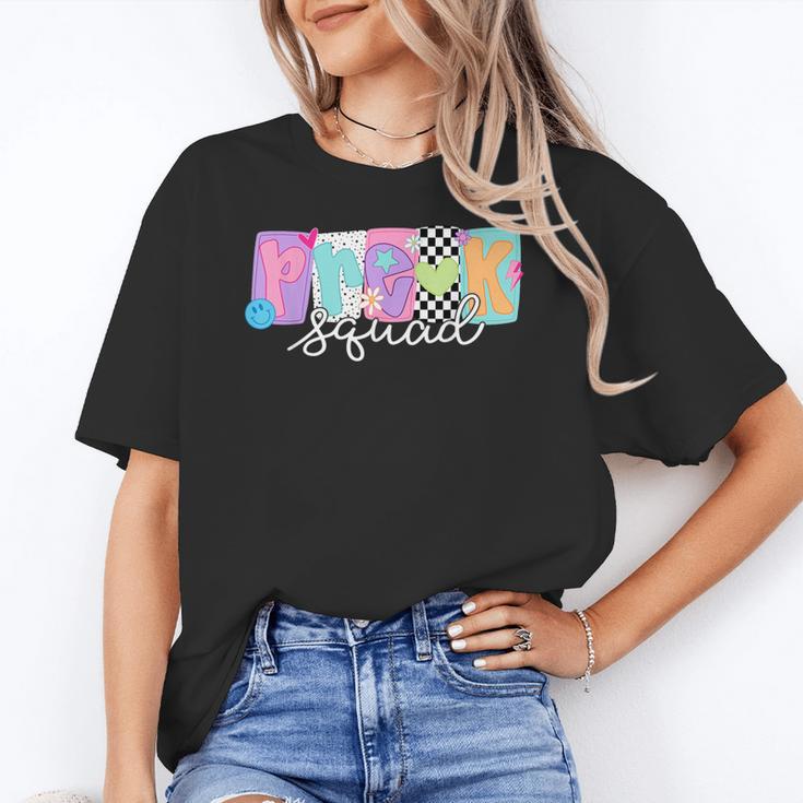 Preschool Squad Team Pre-K Crew Back To School Teacher Women's T-Shirt