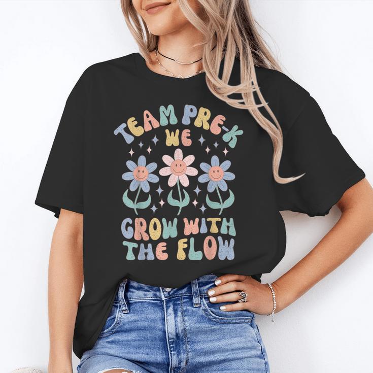 Preschool Teacher Appreciation Team Pre-K Grow With The Flow Women's T-Shirt