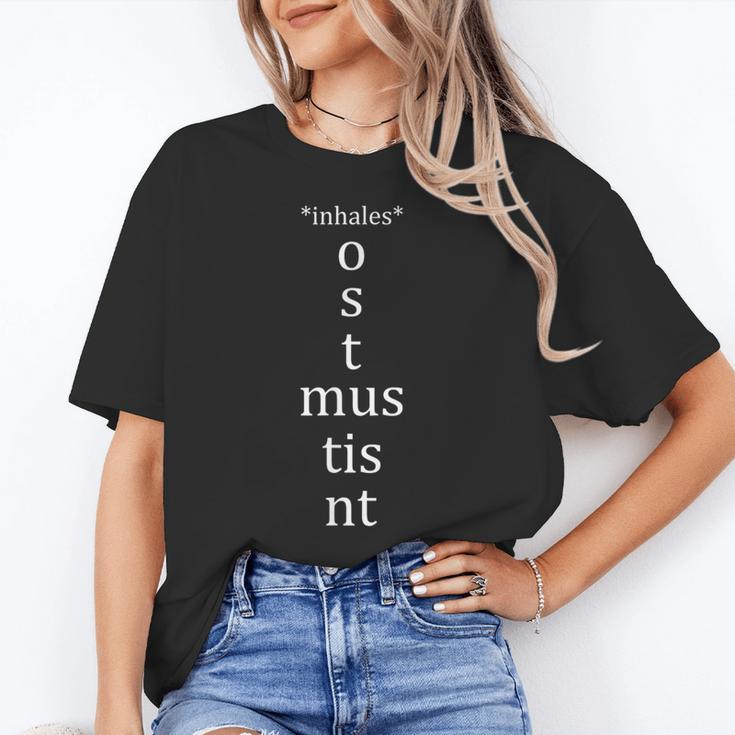 Present Active Conjugation Latin Teacher Latin Language Women's T-Shirt