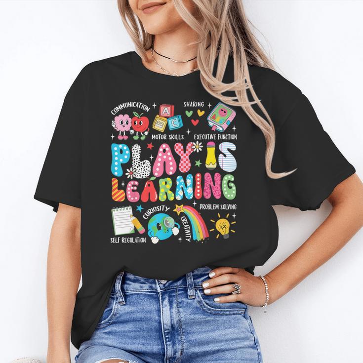 Retro Play Is Learning Kindergarten Teacher Team Women Women's T-Shirt