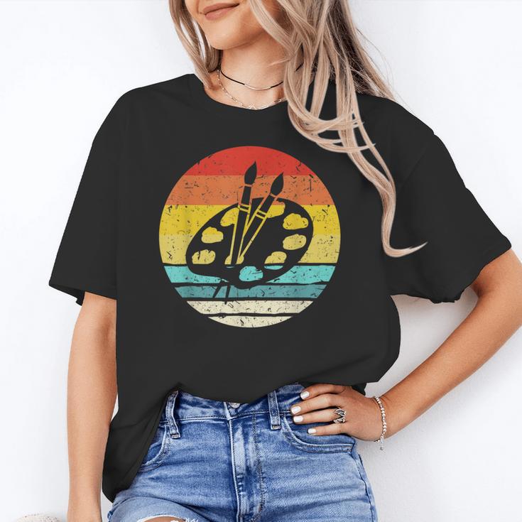 Retro Vintage Paint Palette Costume Artist Art Teacher Men Women Women's T-Shirt
