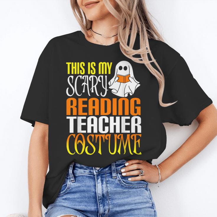 This Is My Scary Reading Teacher Costume Halloween School Women's T-Shirt