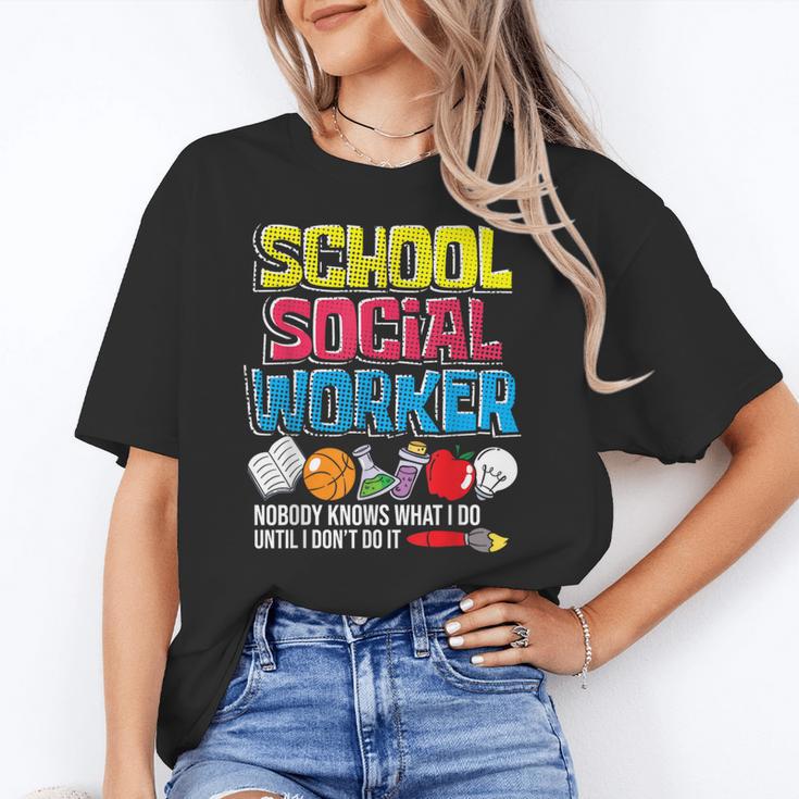 School Social Worker Teacher Caseworker Public Servant LSW Women's T-Shirt