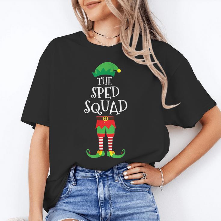 SPED Squad Elf Teacher Matching Christmas Party Pajama Women's T-Shirt