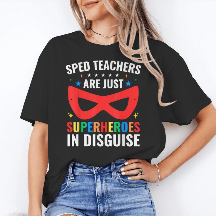 SPED Teacher Are Just Superheroes Disguise Special Education Women's T-Shirt